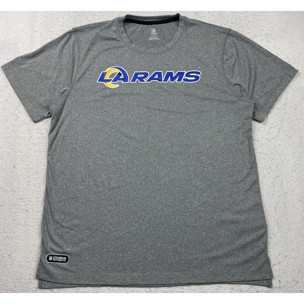 LA Rams NFL Team Apparel Men’s Large Combine Authentic Performance Gray T-Shirt
